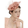 image:imageBABEYOND Fascinators Hats for Women  Tea Party 2026 Kentucky Fascinator Pillbox Derby Hat Sinamay Headband with Hair ClipNude Pink