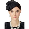 image:imageBABEYOND Fascinators Hats for Women  Tea Party Kentucky Fascinator Derby Church Hat Bow Knot 50s Cocktail Headband for PartyBlack