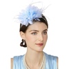 image:imageBABEYOND Fascinators Hats for Women  Tea Party Kentucky Fascinator Derby Hat Feather Beads Headband for Wedding CocktailLight Blue
