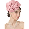 image:imageBABEYOND Fascinators Hats for Women  Tea Party Kentucky Fascinator Elegant Derby Hat Flower Church Headpiece with PearlNude Pink