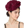 image:imageBABEYOND Fascinators Hats for Women  Tea Party Kentucky Fascinator Elegant Derby Hat Flower Church Headpiece with PearlWine Red