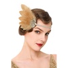 image:imageBABEYOND Feather Headpiece Flapper Headband  Great Gatsby Vintage Hair Accessory for Costume PartyChampagne