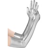 image:imageBABEYOND Long Gloves for Women  Shiny Metallic Wet Look Elbow Length Stretchy Halloween CostumesSilver