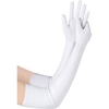 image:imageBABEYOND Long Gloves for Women  Shiny Metallic Wet Look Elbow Length Stretchy Halloween CostumesWhite