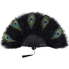 image:imageBABEYOND Marabou Feather Fan 22s Vintage Folding Fan Flapper Hand Fan for Costume Dancing Show Tea Party Wedding DecorationZblackpeacockblack Rib