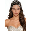 image:imageBABEYOND Roaring 20s Rhinestone Flapper Cap Great Gatsby Inspired Crystal Headpiece Vintage 1920s Party Hair AccessorySilver