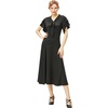 image:imageBABEYOND Womens Vintage Flapper Dress 1920s Ruffle Cocktail Party Dresses Tie NeckBlack
