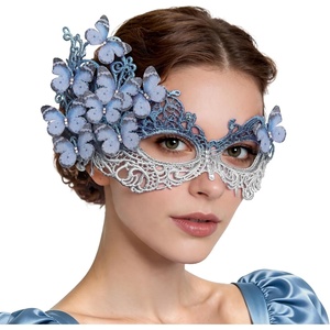 image:imageBABEYOND Elegant Butterfly Mask for Women Mardi Gras Masquerade Ball Venetian Style Party Costume AccessoryBlue