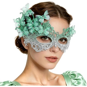 image:imageBABEYOND Elegant Butterfly Mask for Women Mardi Gras Masquerade Ball Venetian Style Party Costume AccessoryGreen