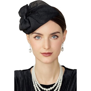 image:imageBABEYOND Fascinators Hats for Women  Tea Party Kentucky Fascinator Derby Church Hat Bow Knot 50s Cocktail Headband for PartyBlack