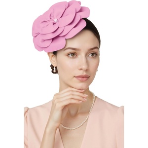 image:imageBABEYOND Fascinators Hats for Women  Tea Party Kentucky Fascinator Elegant Derby Hat Flower Church Headpiece with PearlPink