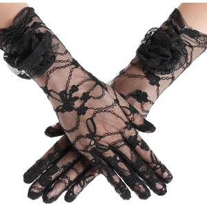 image:imageBABEYOND Lace Gloves Women  Floral Opera Gloves Stretchy Elegant Tea Party Accessories for Wedding Prom Evening PartyBlack