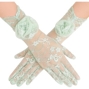 image:imageBABEYOND Lace Gloves Women  Floral Opera Gloves Stretchy Elegant Tea Party Accessories for Wedding Prom Evening PartyMint Green