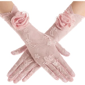 image:imageBABEYOND Lace Gloves Women  Floral Opera Gloves Stretchy Elegant Tea Party Accessories for Wedding Prom Evening PartyNude Pink