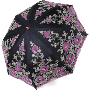 image:imageBABEYOND Lace Parasol UltravioletProof Folding Umbrella UPF50 Vintage Flower Embroidery Umbrella for Wedding Party and Photo ShootingStyle3Black