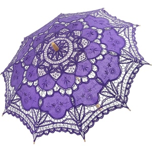 image:imageBABEYOND Lace Umbrella Parasol Vintage Wedding Bridal Umbrella for Decoration Photo Lady Costume 1920s Party ApricotPurple