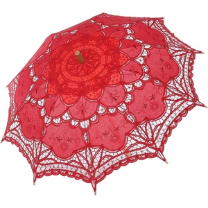 image:imageBABEYOND Lace Umbrella Parasol Vintage Wedding Bridal Umbrella for Decoration Photo Lady Costume 1920s Party ApricotRed