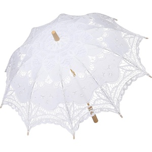 image:imageBABEYOND Lace Umbrella Parasol Vintage Wedding Bridal Umbrella for Decoration Photo Lady Costume 1920s Party ApricotWhite