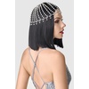 image:imageBABEYOND 1920s Crystal Cap Headpiece Rhinestone Head Chain Roaring 20s Great Gatsby Hair Accessories for Art Deco Party Silver Pearl