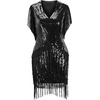 image:imageBABEYOND 1920s Flapper Dress Long Fringed Gatsby Roaring 20s Sequins Beaded Vintage Art DecoBlack