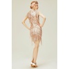 image:imageBABEYOND 1920s Flapper Dress Long Fringed Gatsby Roaring 20s Sequins Beaded Vintage Art DecoRose Gold