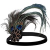 image:imageBABEYOND 1920s Flapper Headband Peacock Feather Headpiece Gatsby Accessories for Women Sequined Showgirl Headpiece Style3