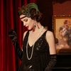 image:imageBABEYOND 1920s Flapper Headband Peacock Feather Headpiece Gatsby Accessories for Women Sequined Showgirl Headpiece Style3