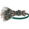 image:imageBABEYOND 1920s Flapper Headband Peacock Feather Headpiece Gatsby Accessories for Women Sequined Showgirl Headpiece Style7