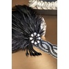 image:imageBABEYOND 1920s Flapper Headband Roaring 20s Headpiece Gatsby Ostrich Feather Headpiece with Crystal