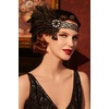 image:imageBABEYOND 1920s Flapper Headband Roaring 20s Headpiece Gatsby Ostrich Feather Headpiece with Crystal