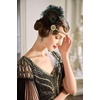image:imageBABEYOND 1920s Flapper Headband Roaring 20s Headpiece Gatsby Ostrich Feather Headpiece with Crystal APeacock