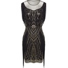 image:imageBABEYOND 1920s Gatsby Flapper Dress  Long Fringe Sequins amp Beaded Art Deco DesignBlack Gold