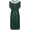 image:imageBABEYOND 1920s Gatsby Flapper Dress  Long Fringe Sequins amp Beaded Art Deco DesignDark Green