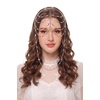 image:imageBABEYOND 1920s Vintage Beaded Cap  Crystal Chain Hair Accessory Bohemian Headpiece for Special OccasionsSilverSilver