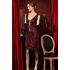 image:imageBABEYOND 1920s Women Flapper Dress  Sequin Dress for Great Gatsby Party Sleeveless Short DressWine Red