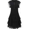 image:imageBABEYOND Chiffon Dress for Women  1950s Style Party Dress with Ruffted Sleeves for WomenBlack