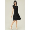 image:imageBABEYOND Chiffon Dress for Women  1950s Style Party Dress with Ruffted Sleeves for WomenBlack
