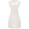 image:imageBABEYOND Chiffon Dress for Women  1950s Style Party Dress with Ruffted Sleeves for WomenWhite