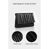 image:imageBABEYOND Clutch Purses for Women  Evening Bag Pleated Flap Clutch for Formal Party Cocktail Prom Wedding HandbagsBlack