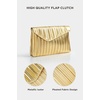 image:imageBABEYOND Clutch Purses for Women  Evening Bag Pleated Flap Clutch for Formal Party Cocktail Prom Wedding HandbagsGold2