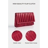 image:imageBABEYOND Clutch Purses for Women  Evening Bag Pleated Flap Clutch for Formal Party Cocktail Prom Wedding HandbagsRed