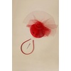 image:imageBABEYOND Fascinators Hats for Women  Tea Party Hat Kentucky Fascinator Derby Flower Mesh Veil Pillbox Hat for Bridal Wedding Red