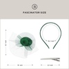 image:imageBABEYOND Fascinators Hats for Women  Tea Party Hat Kentucky Fascinator Derby Flower Mesh Veil Pillbox Hat for Bridal WeddingDark Green