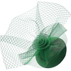 image:imageBABEYOND Fascinators Hats for Women  Tea Party Hat Kentucky Fascinator Derby Flower Mesh Veil Pillbox Hat for Bridal WeddingDark Green