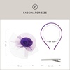 image:imageBABEYOND Fascinators Hats for Women  Tea Party Hat Kentucky Fascinator Derby Flower Mesh Veil Pillbox Hat for Bridal WeddingPurple