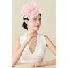 image:imageBABEYOND Fascinators Hats for Women  Tea Party Kentucky Fascinator Hat Lightweight Mesh Peony Flower Headband with Hair ClipLight Pink