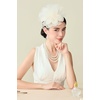 image:imageBABEYOND Fascinators Hats for Women  Tea Party Kentucky Fascinator Hat Lightweight Mesh Peony Flower Headband with Hair ClipWhite