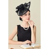 image:imageBABEYOND Fascinators Hats for Women  Tea Party Kentucky Headwear Derby Flower Church Hat Headband for Cocktail WeddingBlack