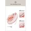 image:imageBABEYOND Fascinators Hats for Women  Tea Party Kentucky Headwear Derby Flower Church Hat Headband for Cocktail WeddingNude Pink