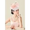 image:imageBABEYOND Fascinators Hats for Women  Tea Party Kentucky Headwear Derby Flower Church Hat Headband for Cocktail WeddingNude Pink